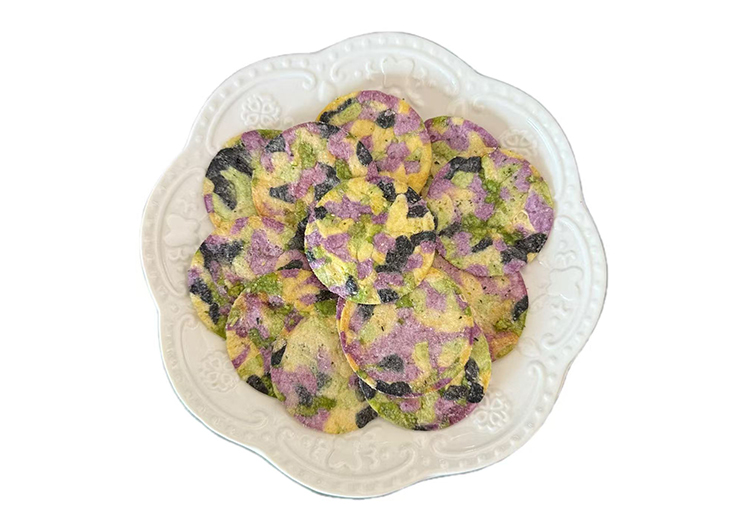 Vegetable rice crackers